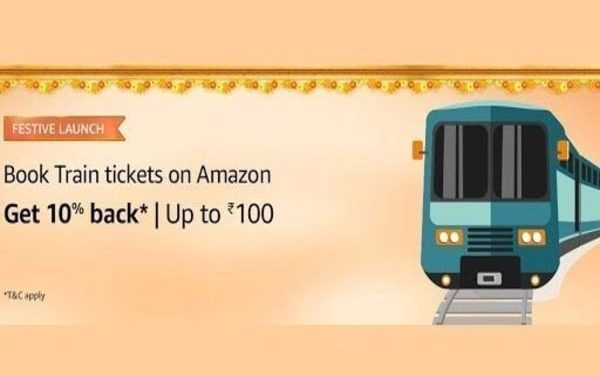 Amazon India now allows booking train tickets, offers cashback for Prime members