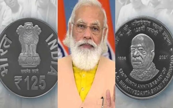 PM Modi releases special Rs 125 coin on ISKCON founder’s 125th birth anniversary