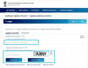 how to update Aadhaar online